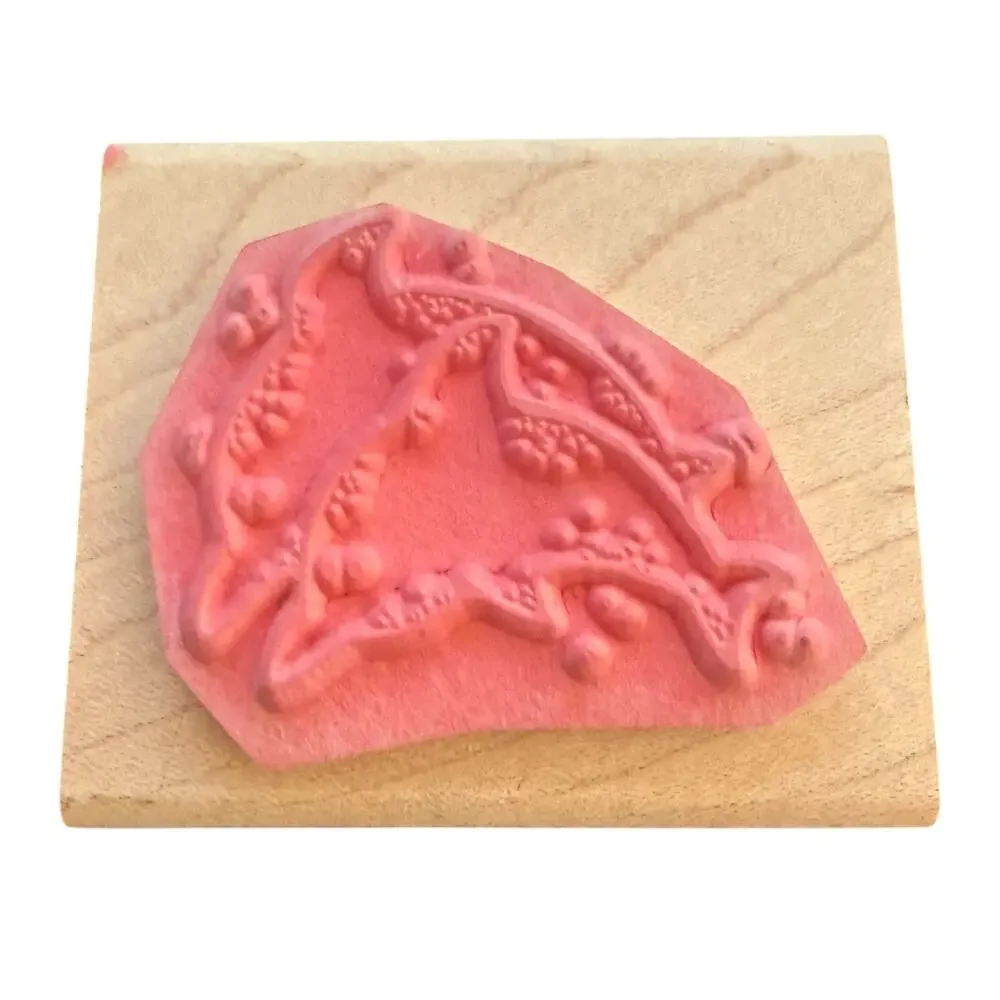 Jrl Design Rare Vintage H154 Dolphin Duo Ocean Marine Dolphins Rubber Stamp